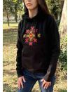 Damen Kapuzenpullover mit Stickerei  ''Glück''