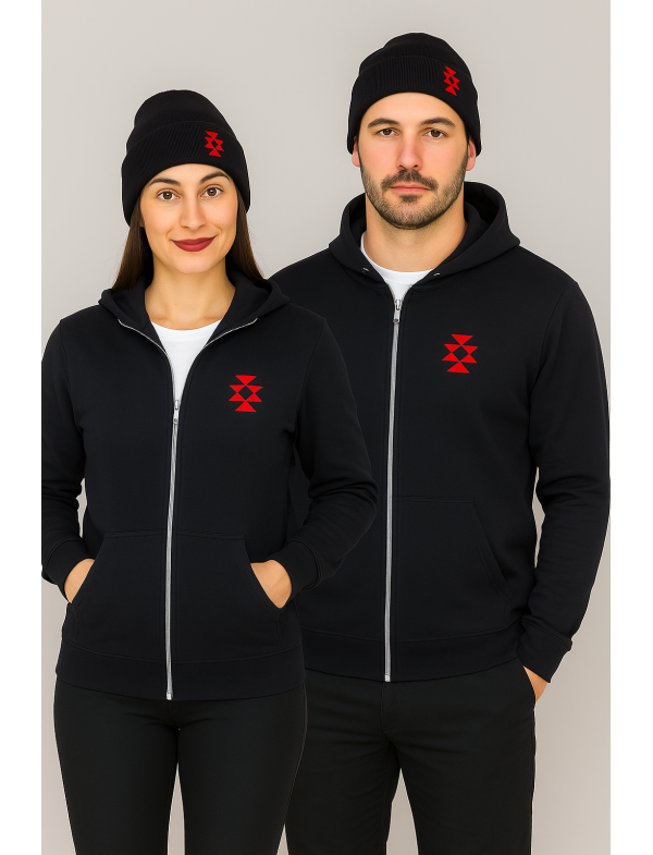 Горнище за двама с цип и бродерия Канатица