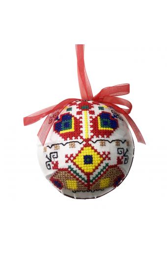 Christmas ball with embroidery