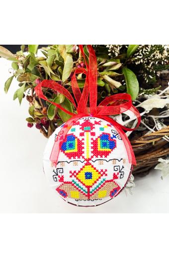 Christmas ball with embroidery