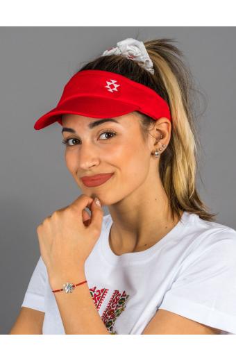 Visera con bordado "Kanatitsa" - rojo