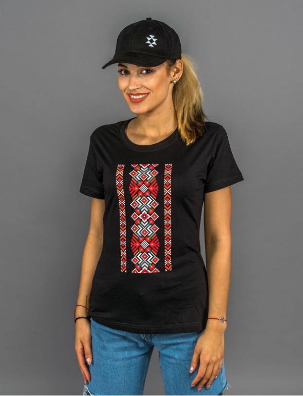 Cap with embroidery Kanatitsa - black