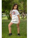 Children's T-shirt with printed embroidery pattern "Protection"